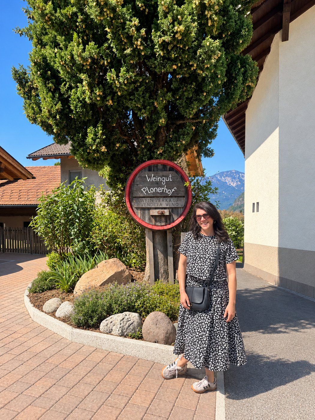 Kelly at Weingut Plonerhof near Bolzano